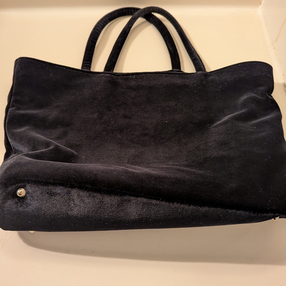 Neiman Marcus Collection Black Velvet Tote Bag - Picture 4 of 4